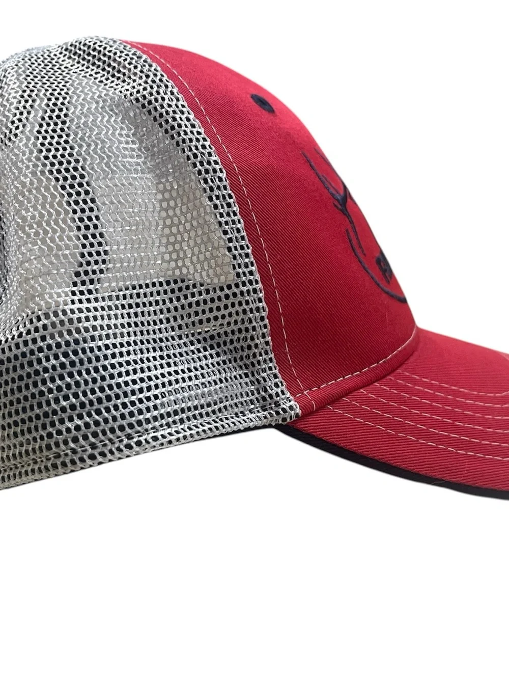 RMEF Red Hunting Mesh Back Cap with Embroidered Elk Logo/